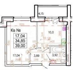 Продажа 1-комнатной квартиры, 39 м2, Элиста, 6-й микрорайон, улица Хрущёва, 15