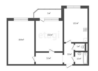 Продаю 2-комнатную квартиру, 59.4 м2, Тюмень, улица Московский Тракт, 161