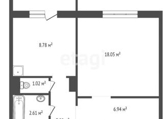 Продажа однокомнатной квартиры, 40.4 м2, Красноярский край, улица Светлова, 44