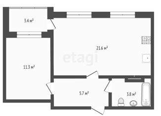 Продается однокомнатная квартира, 42.5 м2, Тюмень, улица Сергея Свиридова, 7, Ленинский округ