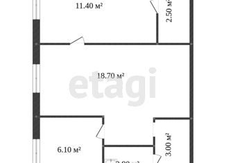 Продаю двухкомнатную квартиру, 44.6 м2, Красноярск, улица Юрия Гагарина, 87, Центральный район