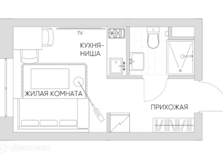 Однокомнатная квартира на продажу, 17.41 м2, Москва, Автомобильный проезд, 4, Автомобильный проезд