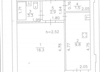 Продажа 1-ком. квартиры, 35.8 м2, Туймазы, микрорайон Молодёжный, 11