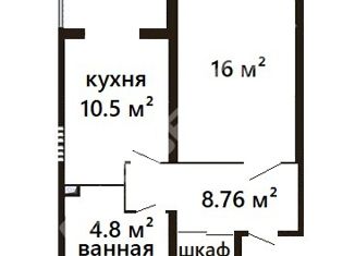 Продажа 1-комнатной квартиры, 41 м2, Краснодар, Ольденбуржская улица, 5, ЖК Португалия