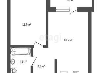 Продам 1-ком. квартиру, 36.7 м2, Тюмень, улица Николая Глебова, 3с11, ЖК Гранд Квартал