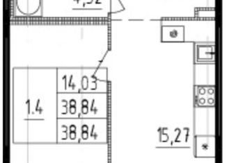 Продам однокомнатную квартиру, 38.84 м2, Санкт-Петербург, метро Выборгская, Белоостровская улица, 10к2