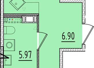 Продам однокомнатную квартиру, 40.34 м2, Санкт-Петербург, Образцовая улица, 6к2