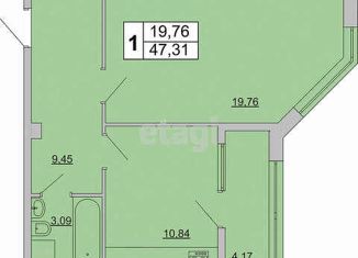 Продам 1-комнатную квартиру, 47.31 м2, Белгород, Кирпичная улица, 65А, ЖК Малахит