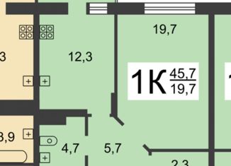 Продам 1-комнатную квартиру, 44.3 м2, Нижний Новгород, Горная улица, 11к5, Горная улица