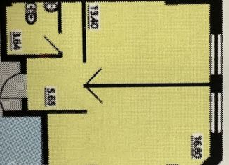 Продается однокомнатная квартира, 40.61 м2, Нальчик, район Стрелка, улица Идарова, 176