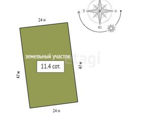 Продажа земельного участка, 11.4 сот., Берёзовский
