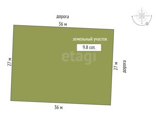 Продам земельный участок, 9.8 сот., деревня Молчанова