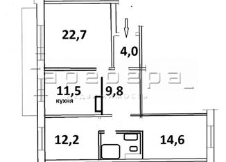 Продам 3-комнатную квартиру, 82.2 м2, Красноярск, улица Алексеева, 22, Советский район