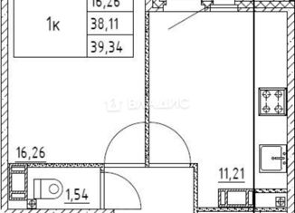 Продажа 1-ком. квартиры, 38.1 м2, городской посёлок Янино-1, улица Рембрандта, 4, ЖК Янила Драйв