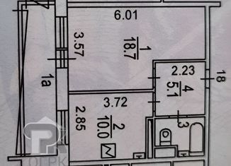 Однокомнатная квартира на продажу, 37.2 м2, Москва, Рождественская улица, 15, метро Некрасовка