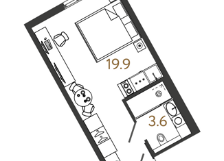 Продаю квартиру студию, 23.5 м2, Санкт-Петербург, Московский проспект, 103