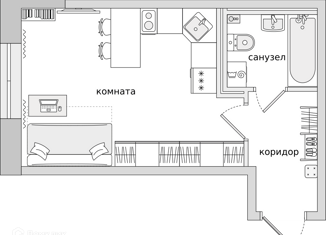 Продам квартиру студию, 26.3 м2, Санкт-Петербург, ЖК Приневский, Русановская улица, 18к8