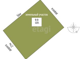 Продам земельный участок, 9.9 сот., деревня Коняшина