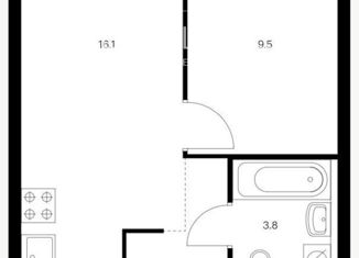 Продам 1-ком. квартиру, 32.6 м2, Москва, Базовская улица, 15Бк2, станция Грачёвская