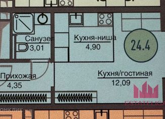 Продажа квартиры студии, 25 м2, Москва, Волгоградский проспект, 32/3к5, станция Угрешская