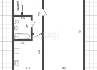 Продам 1-ком. квартиру, 29.6 м2, Ржев, Большевистская улица, 24