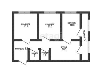 Продам 3-комнатную квартиру, 54.8 м2, Краснодар, улица Героя Пешкова, 14к3, Прикубанский округ