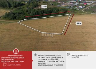 Продается земельный участок, 66.4 сот., село Мальцево, Дачная улица