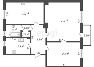 Продается трехкомнатная квартира, 68 м2, Ростов-на-Дону, Соборный переулок, 61, Октябрьский район