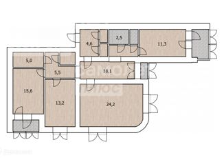 Продам трехкомнатную квартиру, 99.6 м2, Уфа, улица Ферина, 3/4