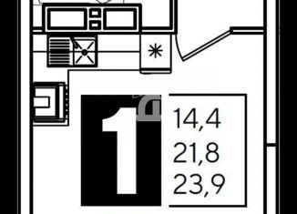 Продажа квартиры студии, 24 м2, Краснодар, улица Героя Пешкова, 14к2, ЖК Парк Победы