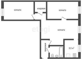 Продажа 3-ком. квартиры, 48.9 м2, Омск, проспект Карла Маркса, 89А, Ленинский округ