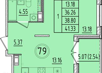 Продаю 1-ком. квартиру, 36.26 м2, посёлок Шушары, Образцовая улица, 6к2