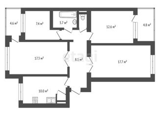 Продажа четырехкомнатной квартиры, 80 м2, Армянск, микрорайон имени Генерала Корявко, 23