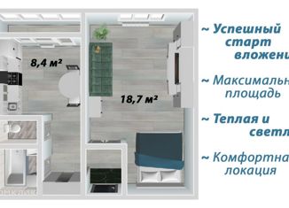 Продается 1-комнатная квартира, 37 м2, Иркутская область, улица Гагарина, 27