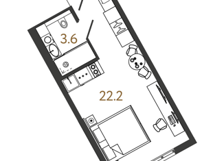 Продается квартира студия, 25.8 м2, Санкт-Петербург, Московский проспект, 103, Московский район