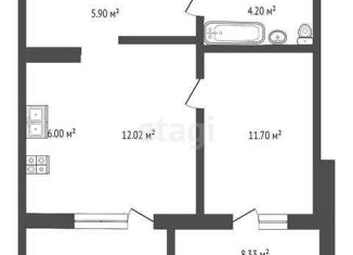 Продам 2-ком. квартиру, 41 м2, Челябинск, Ярославская улица, 11А, ЖК Ярославский