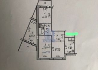 Продается 4-комнатная квартира, 88 м2, Чебоксары, улица Лебедева, 9, жилой район Северо-Западный