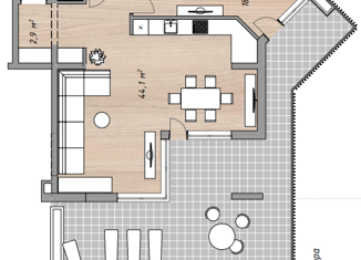 Продается 2-комнатная квартира, 143.1 м2, станица Голубицкая, Курортная улица, 161В