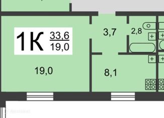 Продам однокомнатную квартиру, 34.1 м2, Нижний Новгород, улица Героя Попова, 3А, метро Комсомольская