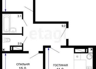 Продам двухкомнатную квартиру, 65 м2, Краснодар, Домбайская улица, 55