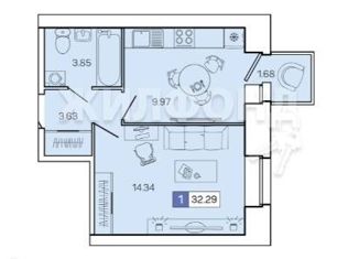 Продажа 1-ком. квартиры, 31.8 м2, Архангельская область, улица Ломоносова, 79