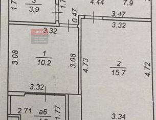 Продаю однокомнатную квартиру, 38.8 м2, Рязань, Октябрьская улица, 4к1