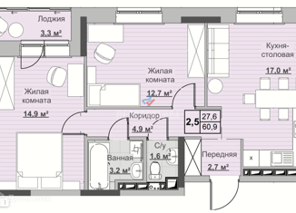 Продам трехкомнатную квартиру, 61 м2, Ижевск, улица Ухтомского, 14, Ипподромный район