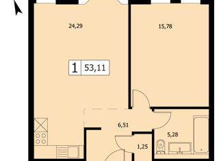 Продажа однокомнатной квартиры, 53.1 м2, Москва, метро Белорусская, 1-я улица Ямского Поля, 28с3