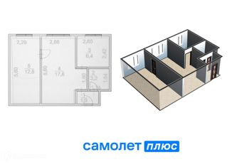 Продажа 2-ком. квартиры, 41.3 м2, Кемеровская область, проспект Шахтёров, 77