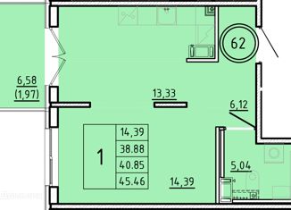 Продам однокомнатную квартиру, 39.03 м2, посёлок Шушары, Образцовая улица, 6к3, ЖК Образцовый Квартал 8