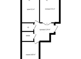 Продаю 2-ком. квартиру, 65.9 м2, Краснодар, Стахановская улица, 1/5, ЖК На Стахановской