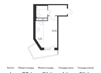 Продается квартира студия, 29.07 м2, Санкт-Петербург, Заневский проспект, 42, метро Ладожская