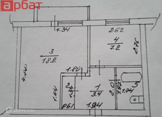 Продается однокомнатная квартира, 34.8 м2, Буй, улица Ленских Событий, 6