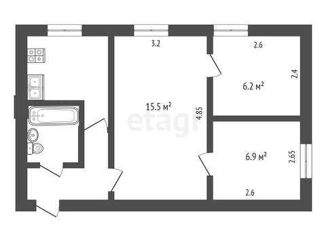 Продам трехкомнатную квартиру, 40.2 м2, Калуга, улица Радищева, 5